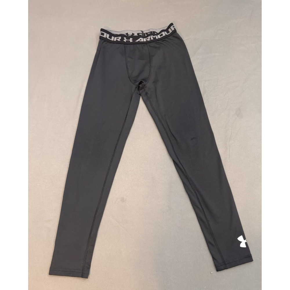 Under Armour Pants Youth Large Black Base layer Cold Gear Fitted Compression